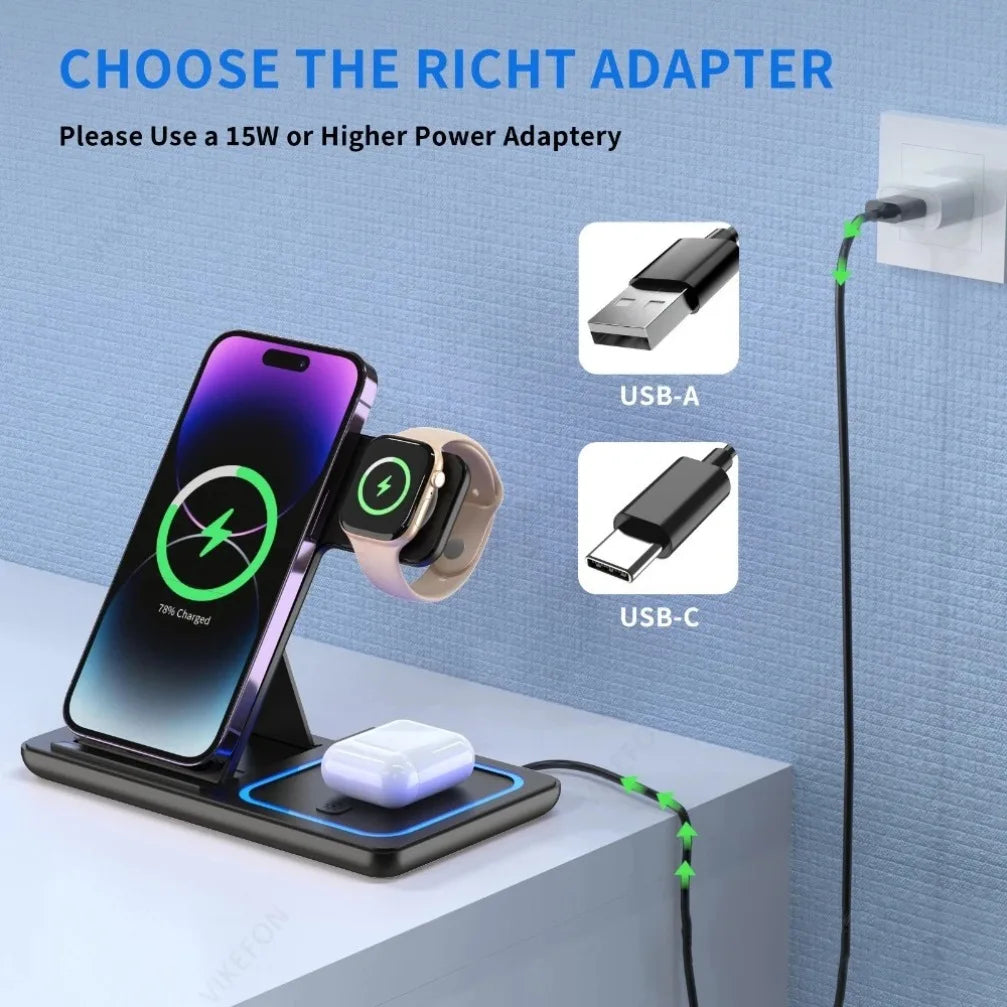 3-in-1 Wireless Charging Station