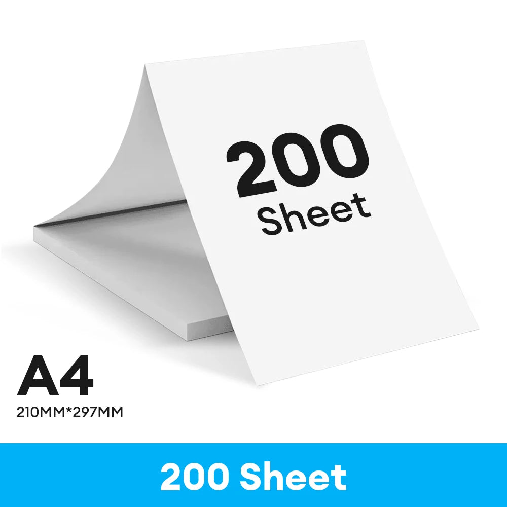 A4 Thermal Paper 20/100/200 Sheets Folded&Roll Type Quick-Drying Thermal Paper For Documents Exam Papers Office Home Printing