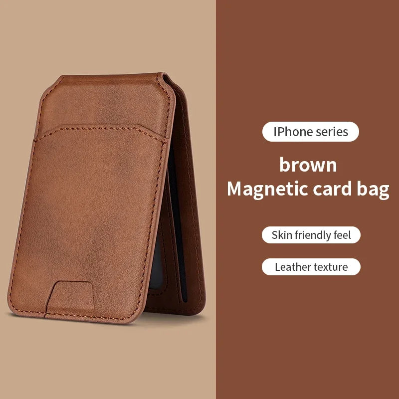 MagSafe Magnetic Leather Wallet Case