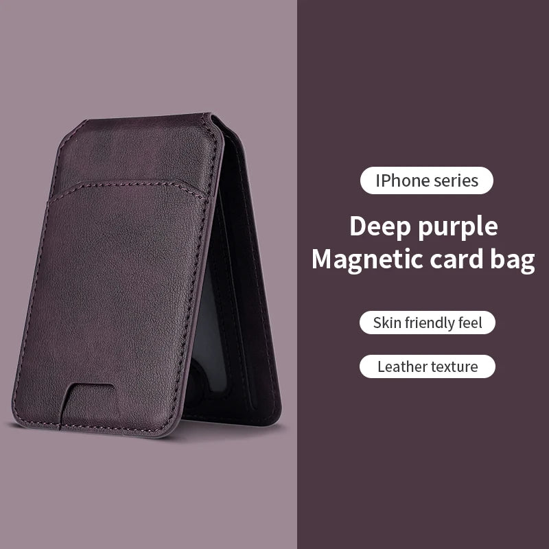 MagSafe Magnetic Leather Wallet Case