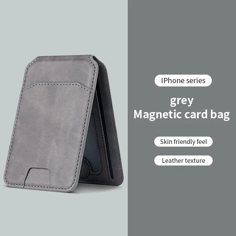 MagSafe Magnetic Leather Wallet Case