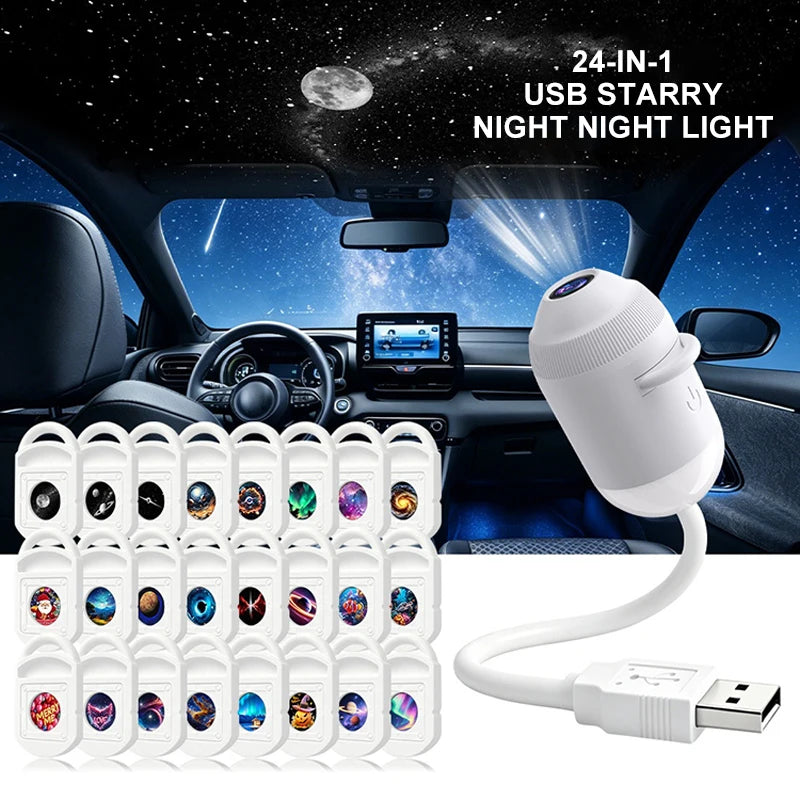 Galaxy Starry Sky Projector Light 24 Star