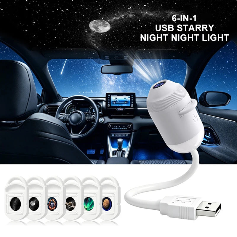 Galaxy Starry Sky Projector Light 6 Star
