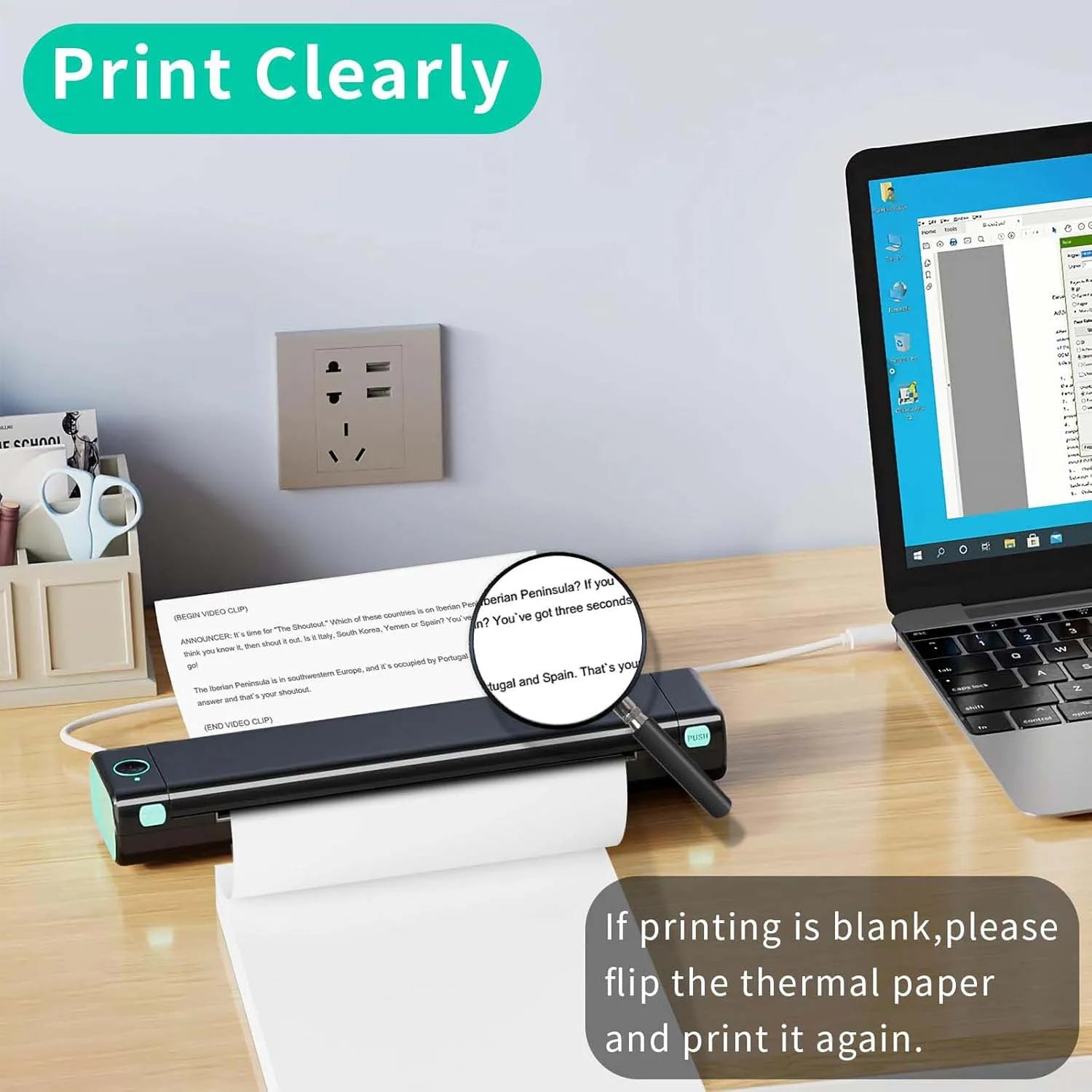 A4 Thermal Paper 20/100/200 Sheets Folded&Roll Type Quick-Drying Thermal Paper For Documents Exam Papers Office Home Printing