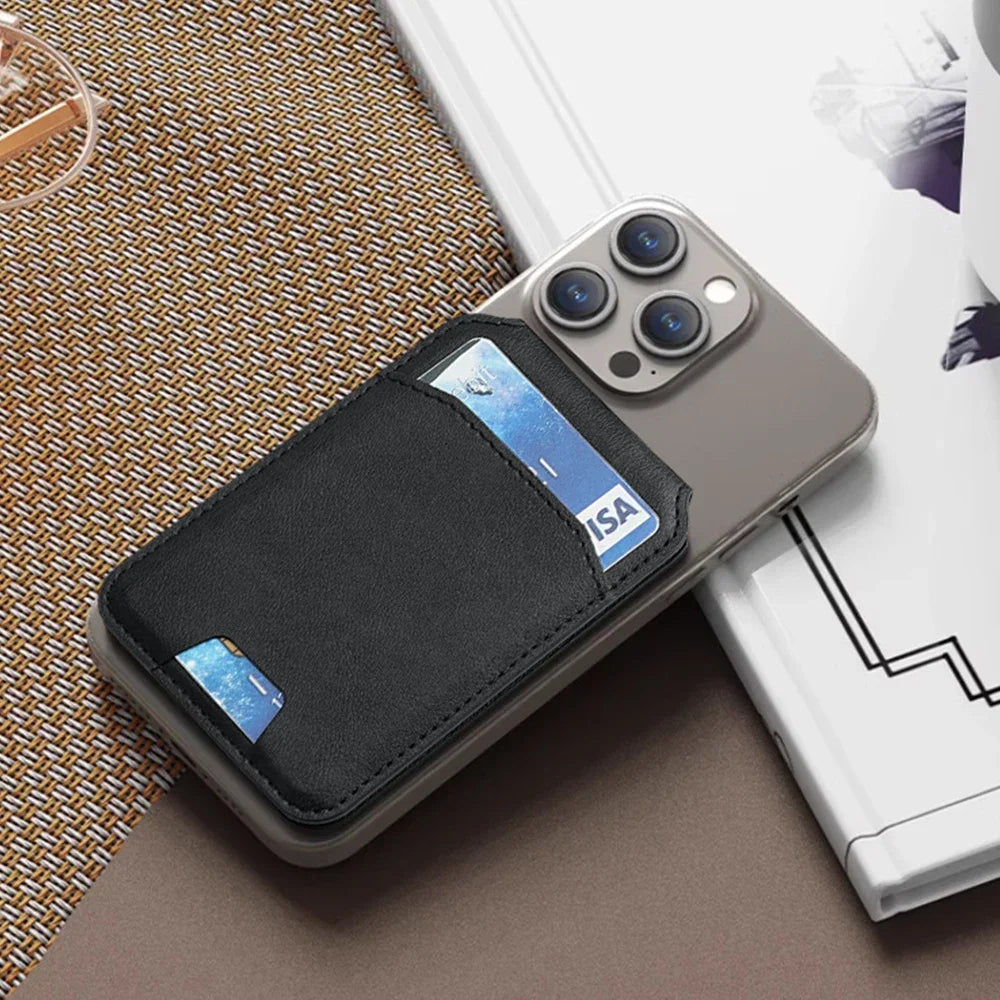 MagSafe Magnetic Leather Wallet Case