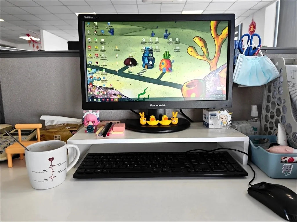 Ergonomic Monitor Riser & Desk Organizer