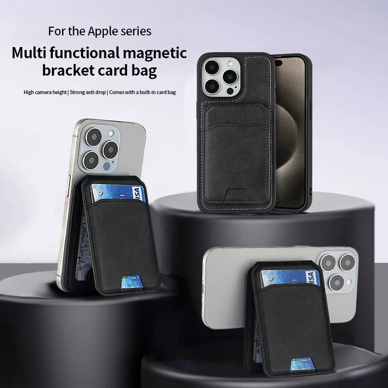 MagSafe Magnetic Leather Wallet Case
